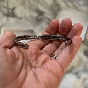 Engraved Silver Cuff Bracelet